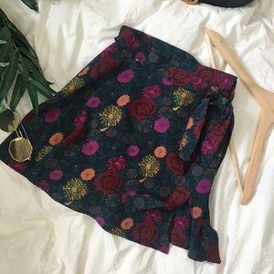 AMERICAN APPAREL floral tie skirt